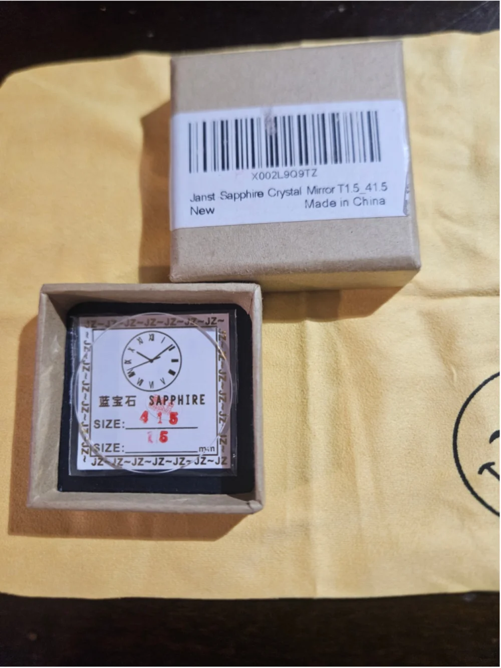 Janst Men's Watch Sapphire Crystal Mirror Replacement T15_41.5mm Clear White